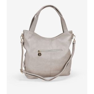Bolso de hombro tostado con cremallera