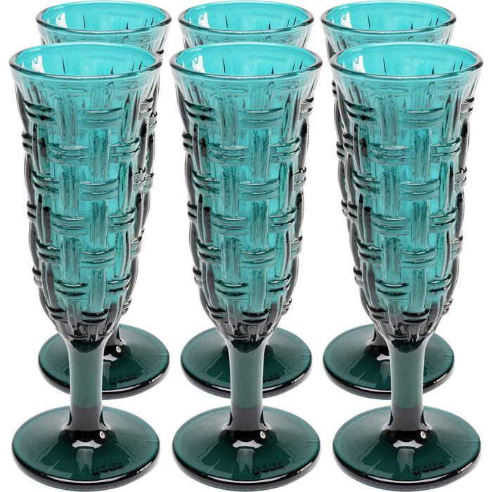 Flûtes à champagne Tissue set de 6 Kare Design
