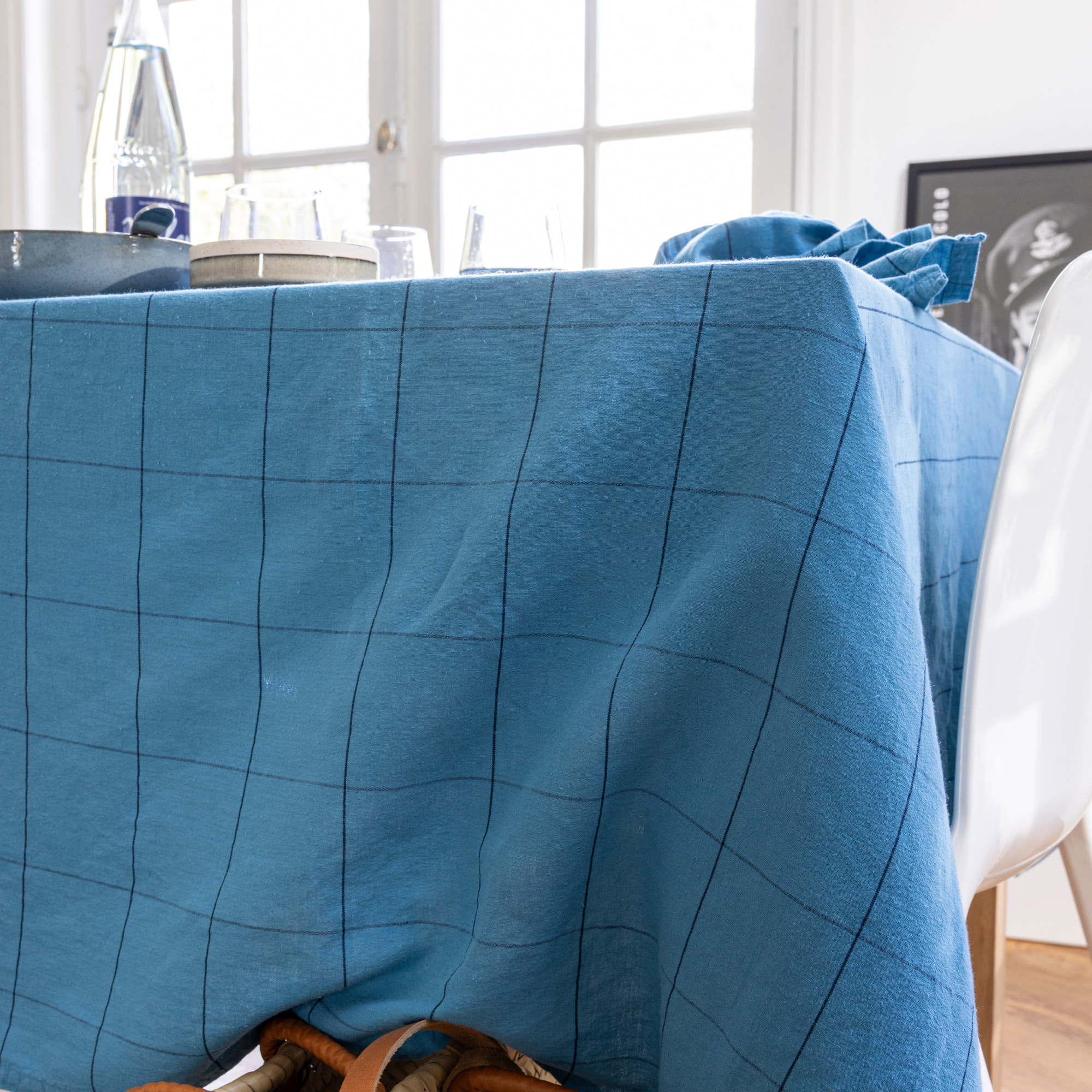 Nappe en lin et coton, TISSAGE GRAPHIQUE