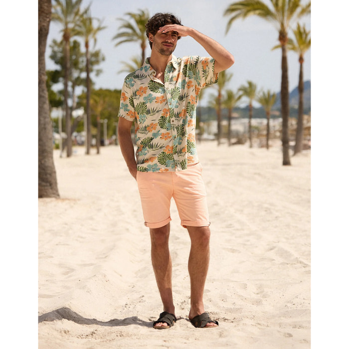 Camisa Manga Corta Beige - Thunder