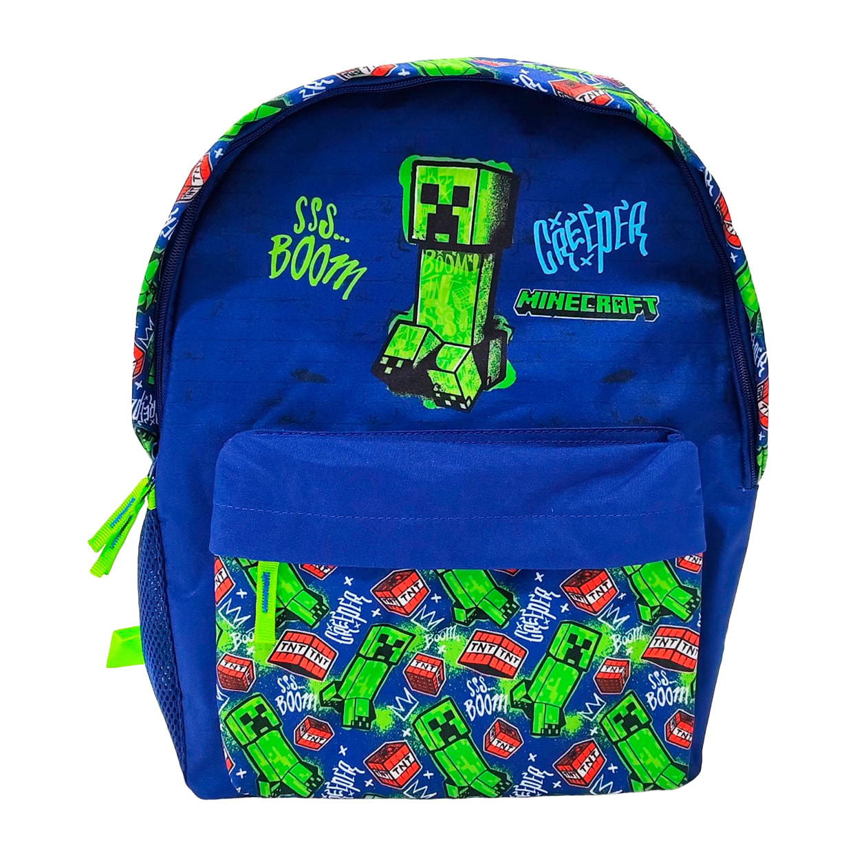 Zaino Americano Minecraft Boom Creeper adattabile a carrello. Schienale imbottito e scomparto per laptop.