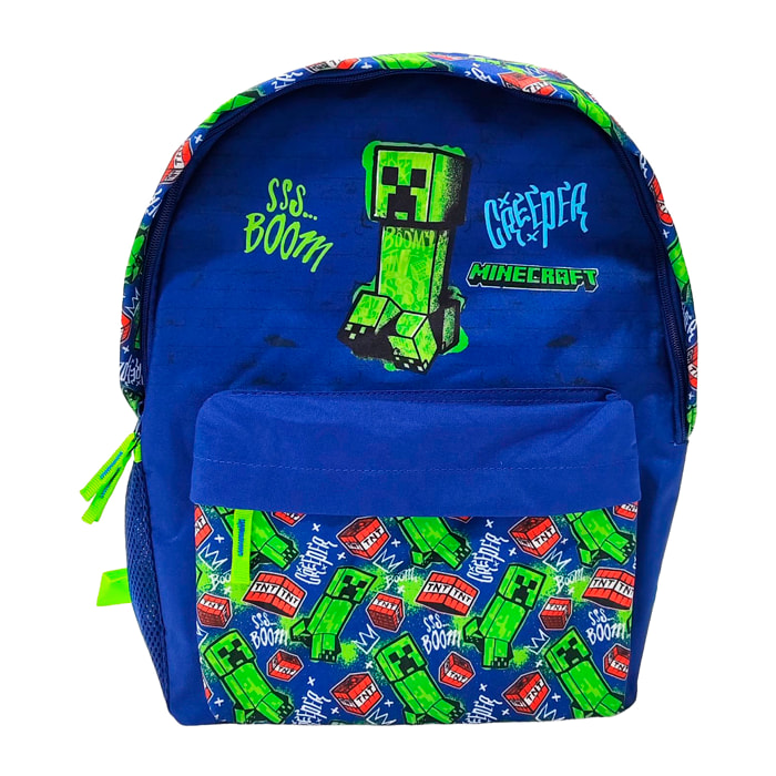 Zaino Americano Minecraft Boom Creeper adattabile a carrello. Schienale imbottito e scomparto per laptop.