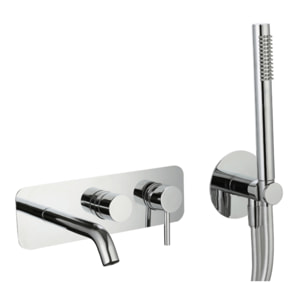Mitigeur bain douche mécanique mural + douchette 1 jet + corps encastré PAINI Cox chromé