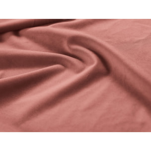 Méridienne droite "Bali" en velours rose