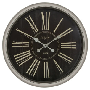 Horloge moulure noire D76 cm