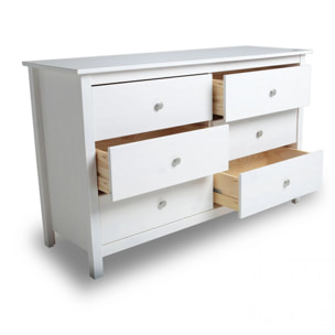 Cómoda Bay 6 cajones Blanco