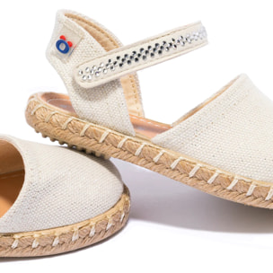 Conguitos - Sandali estivi in juta con zeppa per bambina comodi