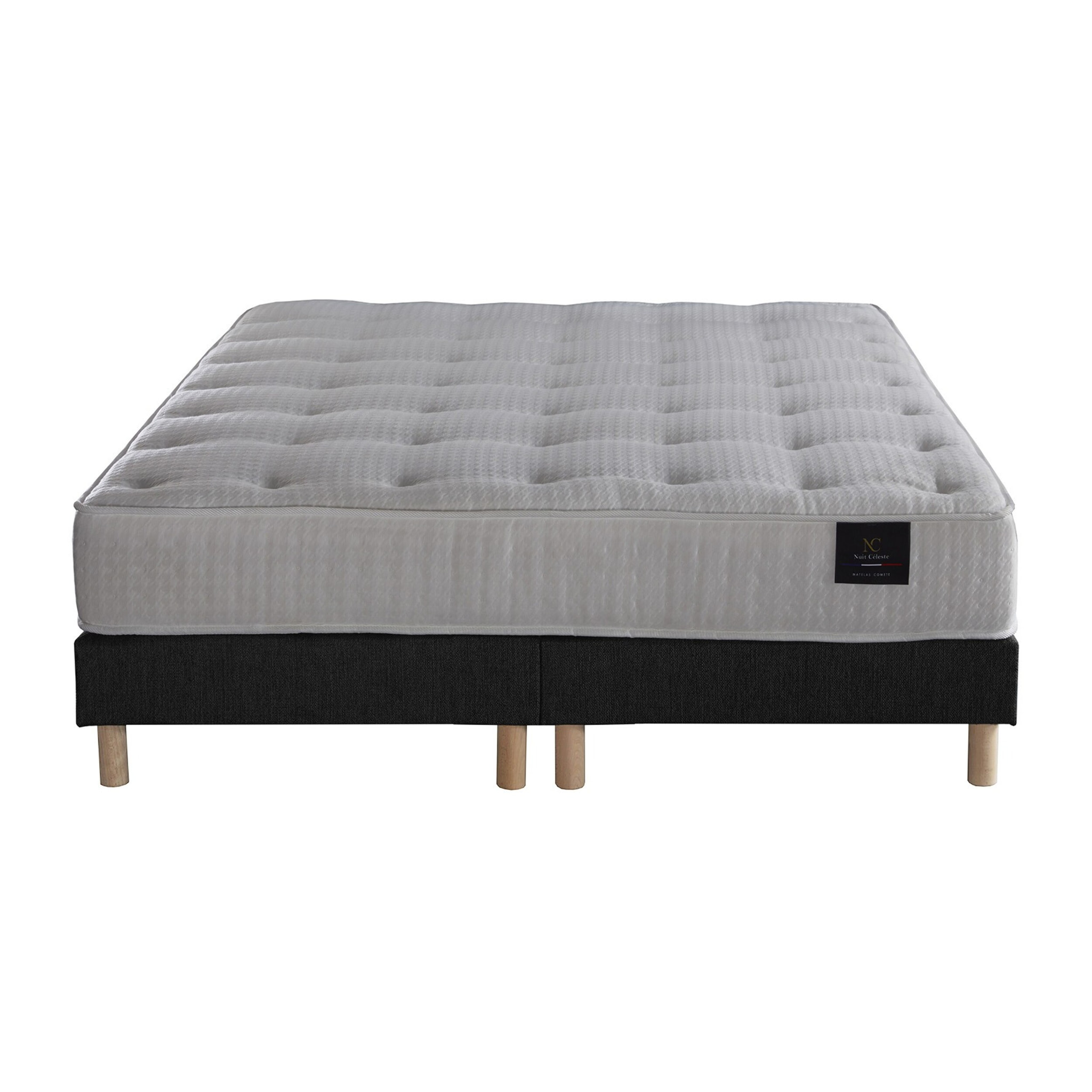 Ensemble matelas ressorts ensachés, COMETE + sommier 11 cm
