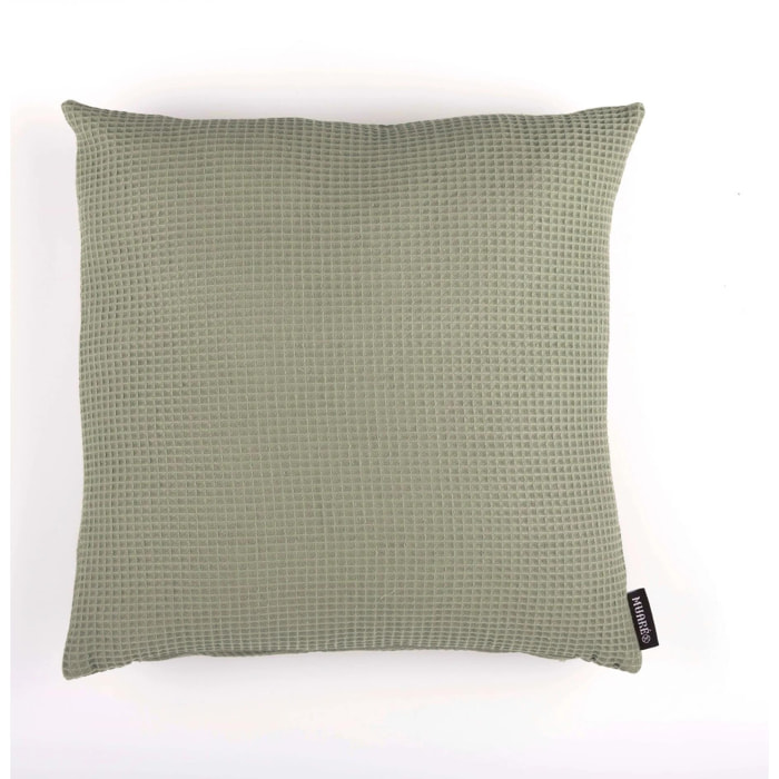 Housse de coussin Waffle Sauge du désert 50x50 cm