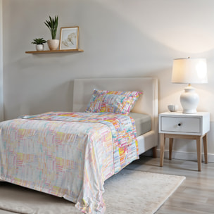 COMPLETO LETTO FASHION, 100% Microfibra, No Stiro - FRANCIS