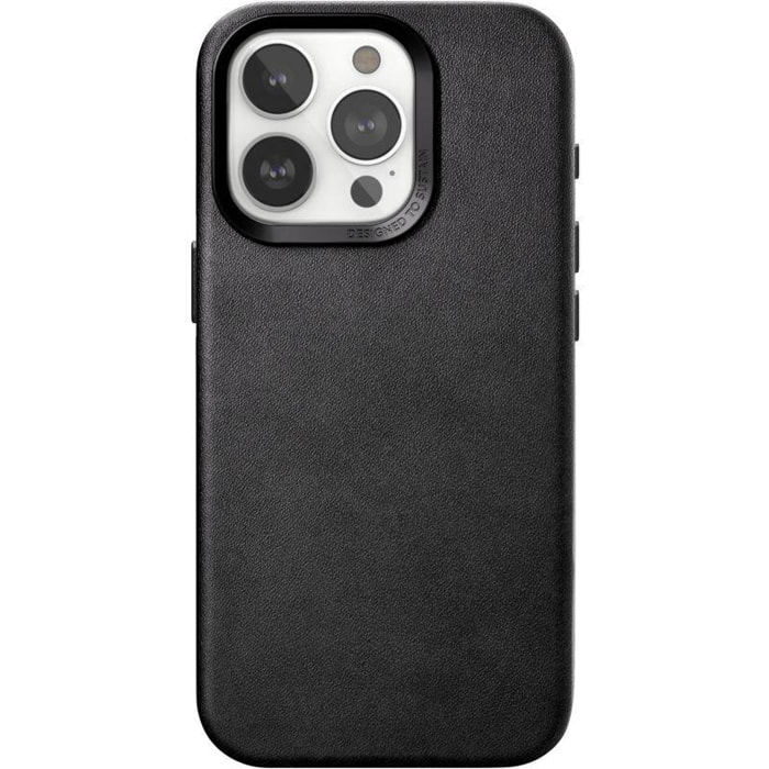 Coque WOODCESSORIES Iphone 15 Pro Cuir noir