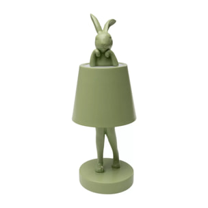 Lampe Animal lapin LED 29cm vert matcha Kare Design