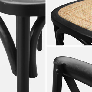 Chaise de bistrot vintage bois (lot de 2) BELLEVILLE