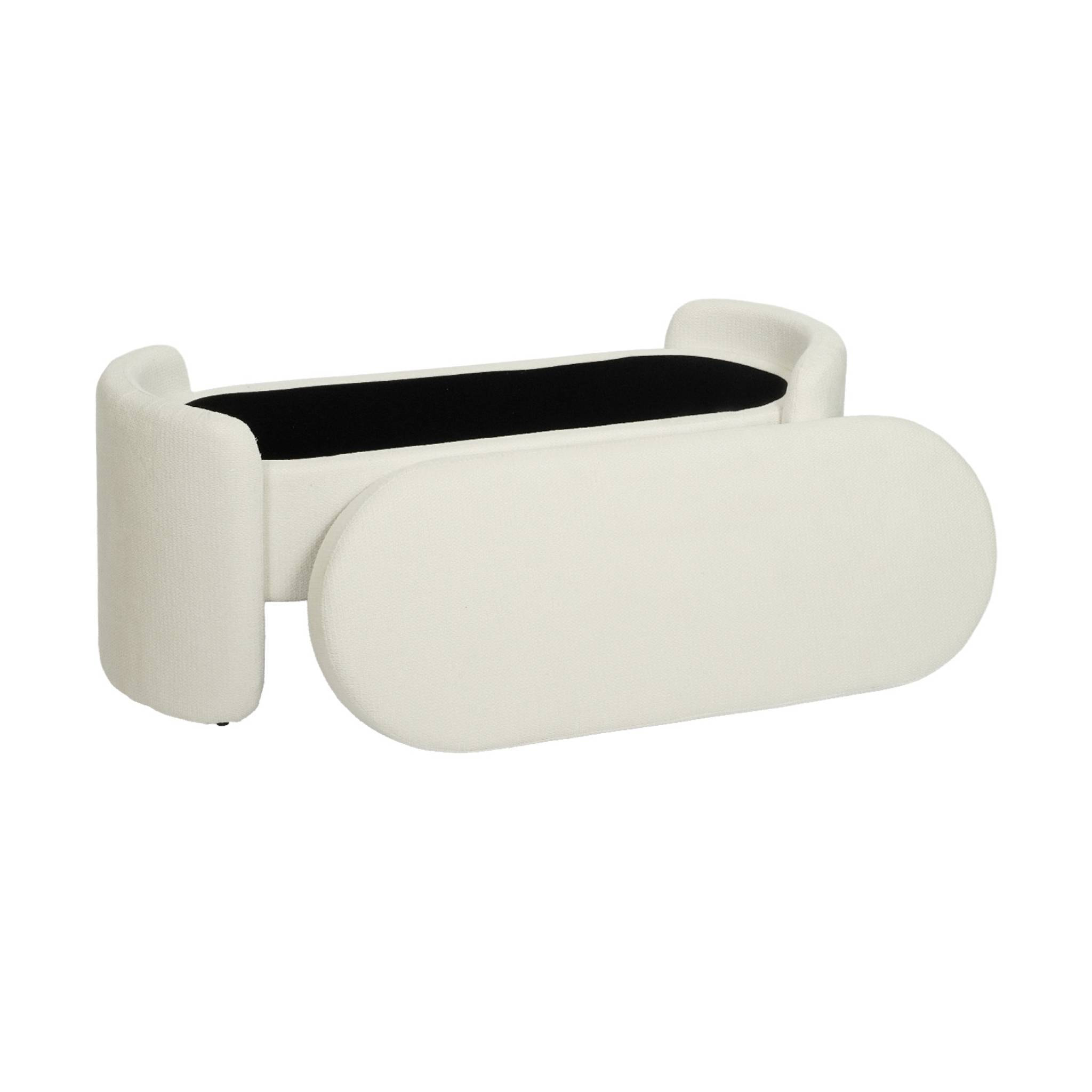 Banc coffre, bout de lit contemporain tissu KALO