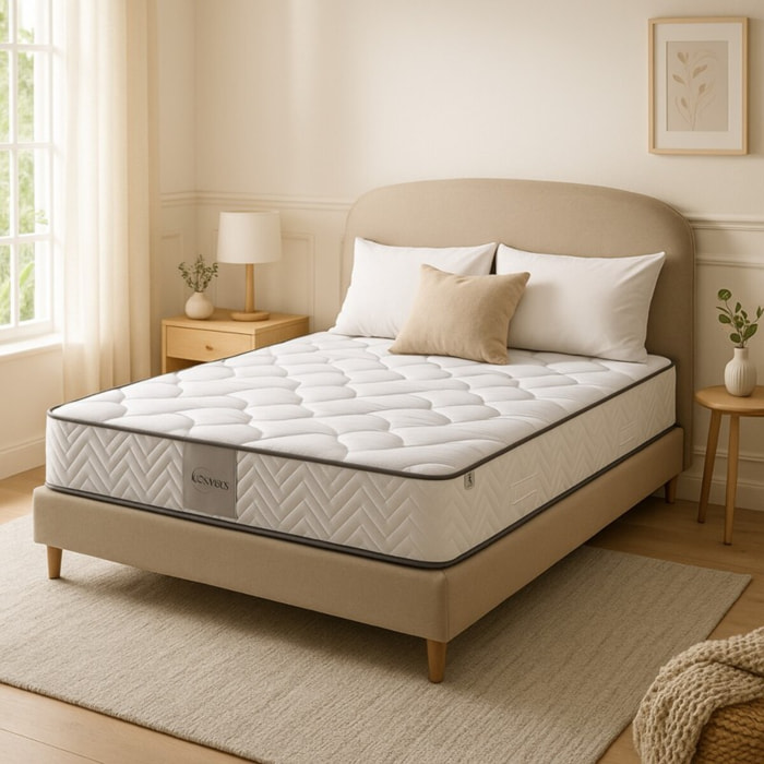 Matelas Cosmos| Mémoire de forme & Ressort ensachés | 20 cm | Système AIR VENTILATION