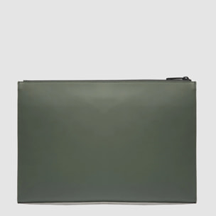 Piquadro Pochette porta iPad® in tessuto gommato resistente all'acqua con tasca per AirPods®