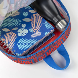 Mochila infantil de los vengadores - color azul - cierre de cremallera - 25x20x29 cm - mochila escolar - asas acolchadas