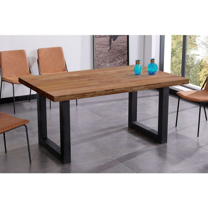 Mesa de comedor Loft 160 Roble boreal – Negro