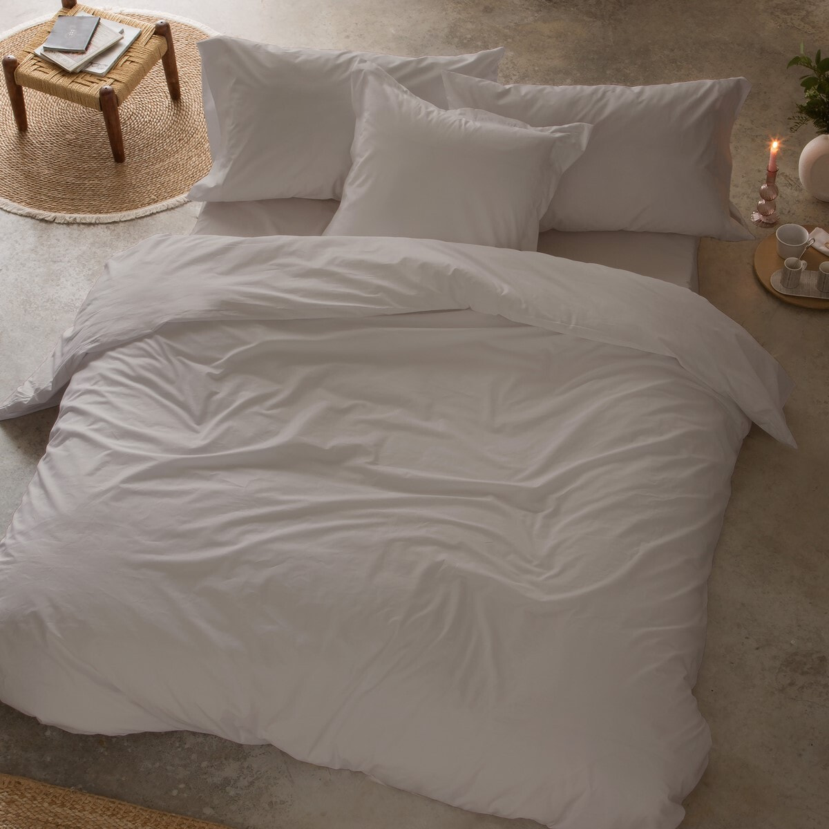 Housse de couette sakura taupe