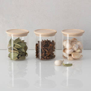 Set de 3 bocaux hermétiques en verre 350ml "Hermet"