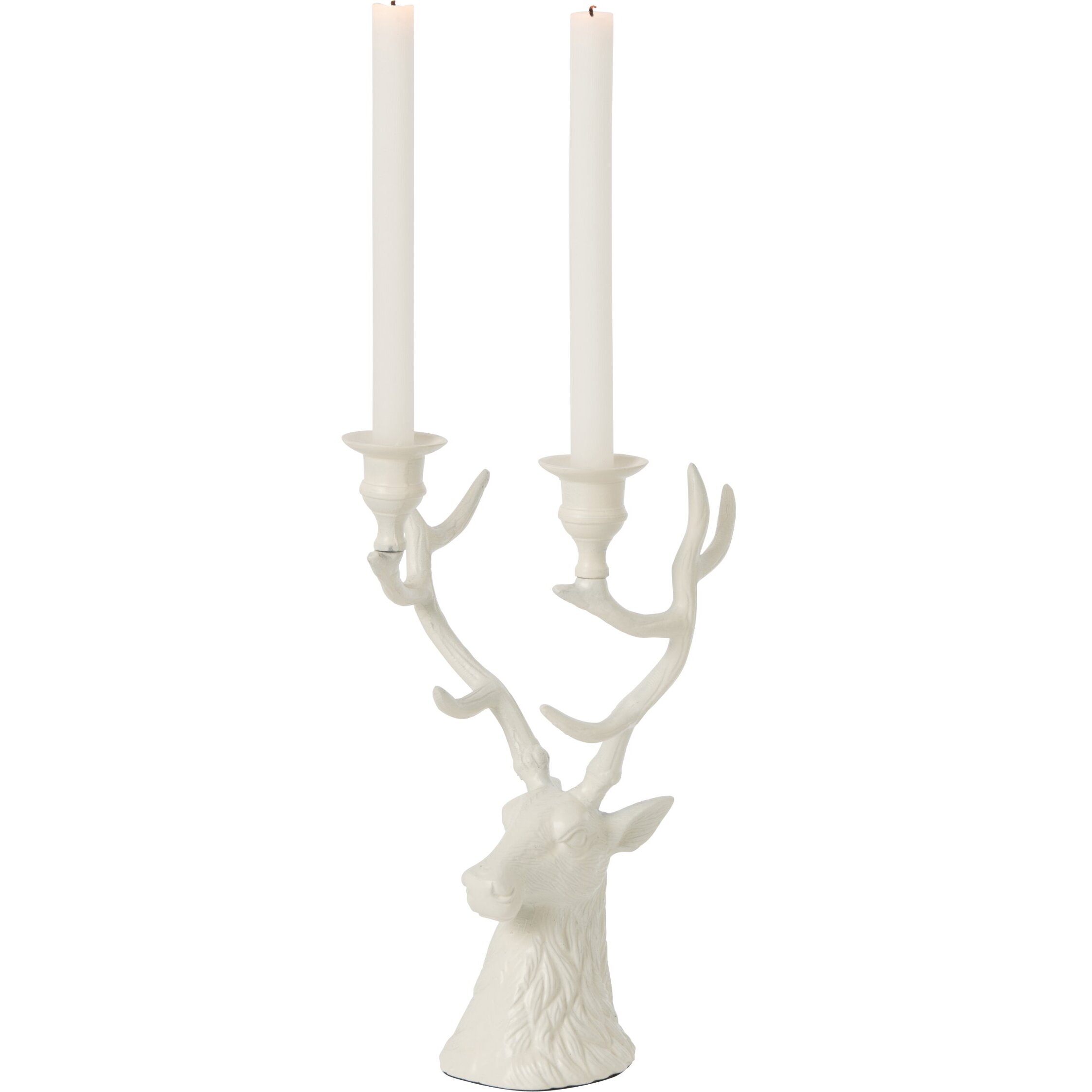 J-Line Chandelier Cerf Aluminium Blanc Cassé