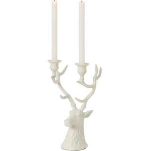 J-Line Chandelier Cerf Aluminium Blanc Cassé