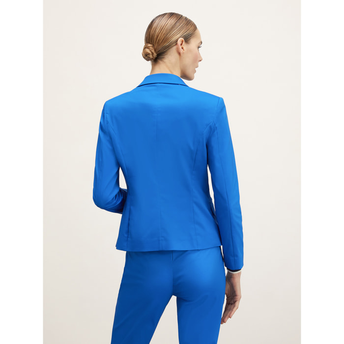 Motivi - Blazer corta de botonadura simple - Azul aciano