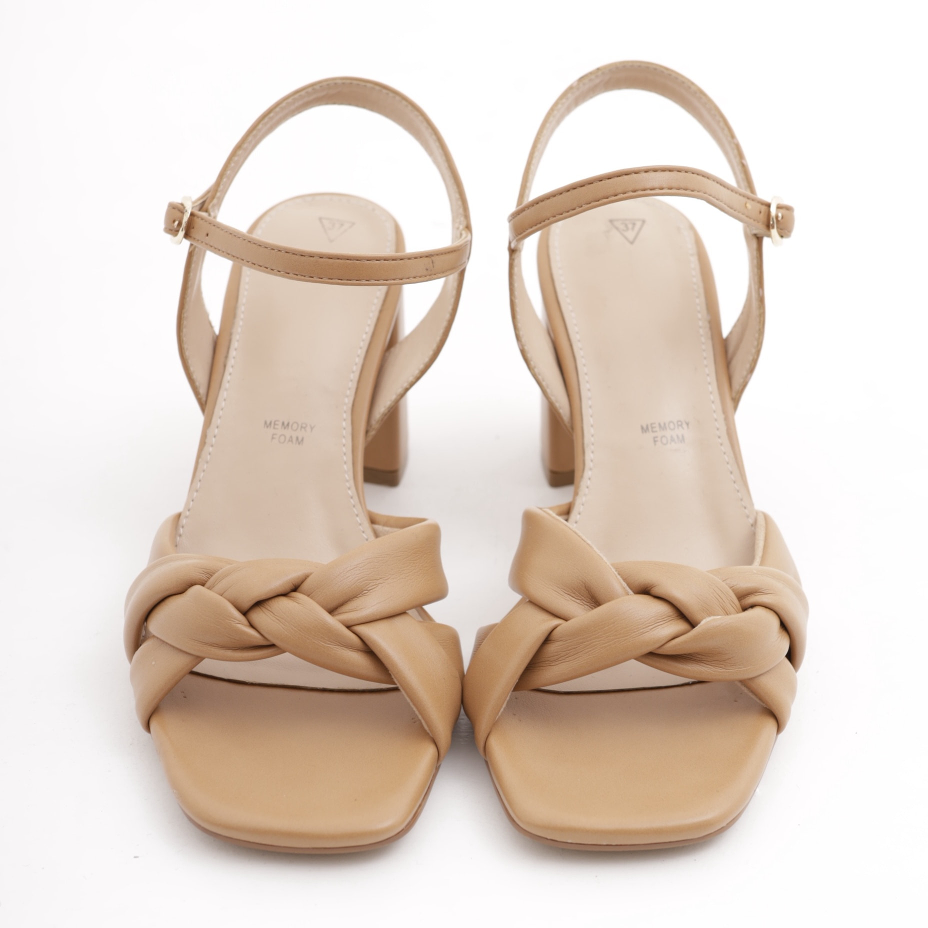 SANDALO TRECCIA CHOCOLA' CUOIO