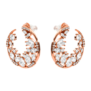 Pendientes Elhan acabado oro rosa 18k