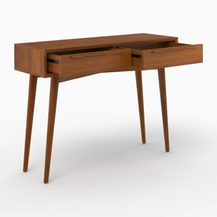 Console 2 tiroirs en bois de teck - Waya