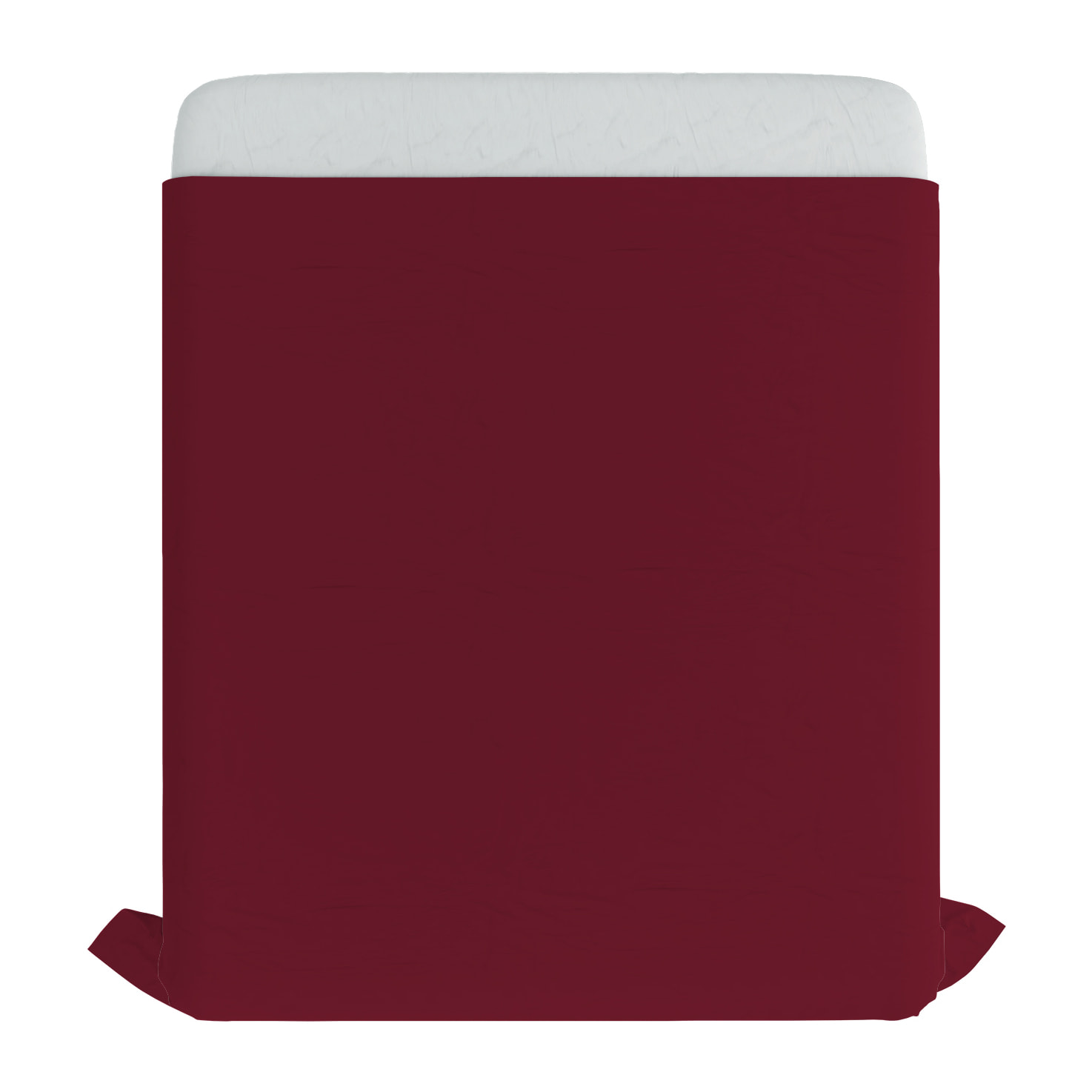 LENZUOLO SOPRA MAX COLOR, 100% Cotone, Tinta Unita, Made in Italy - BORDEAUX