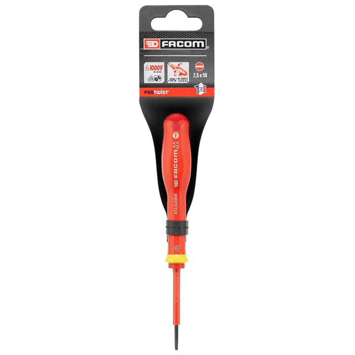 Tournevis Protwist Plat 2,5 x 50 Isolé 1000V