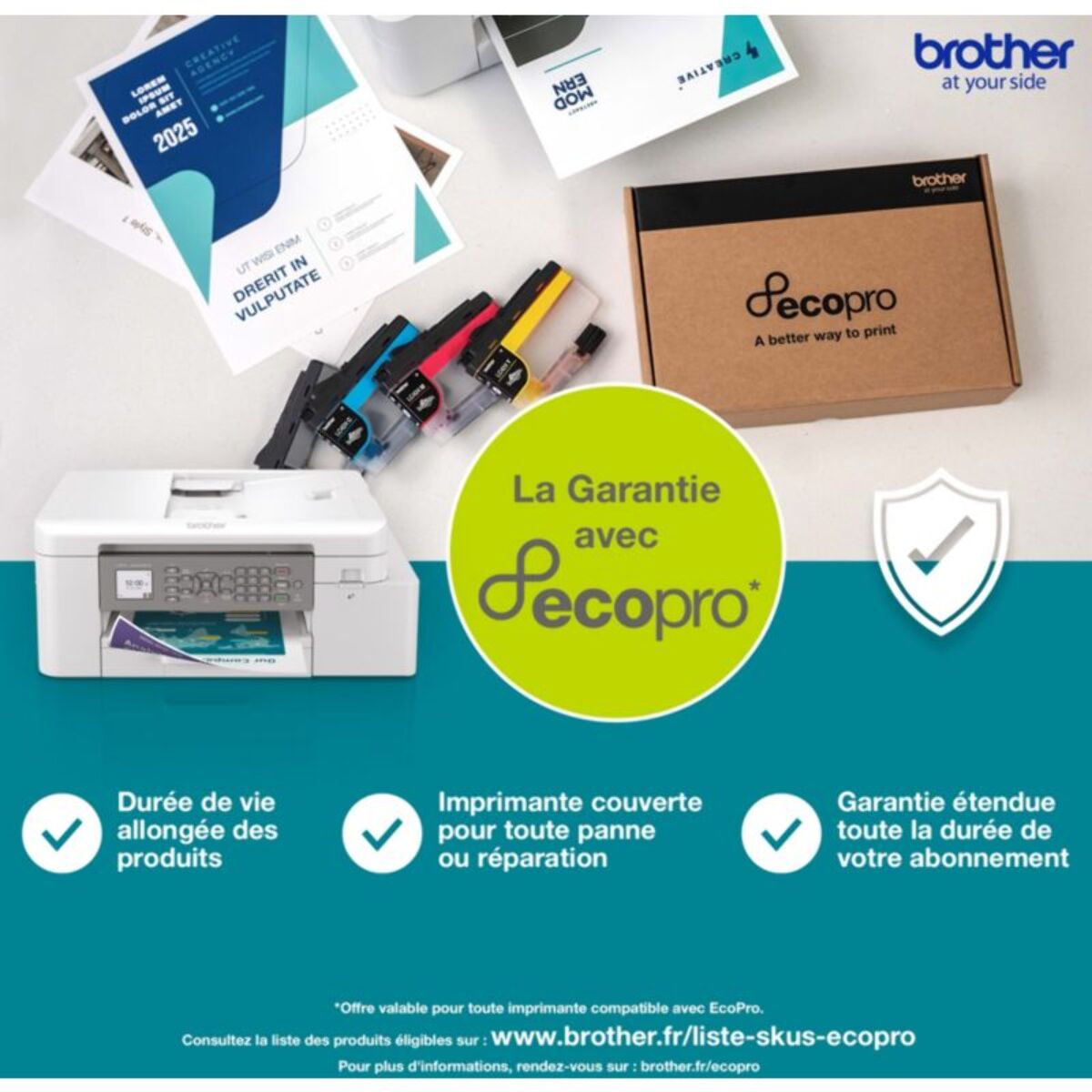 Imprimante multifonction BROTHER DCP-L2627DWE éligible à EcoPro