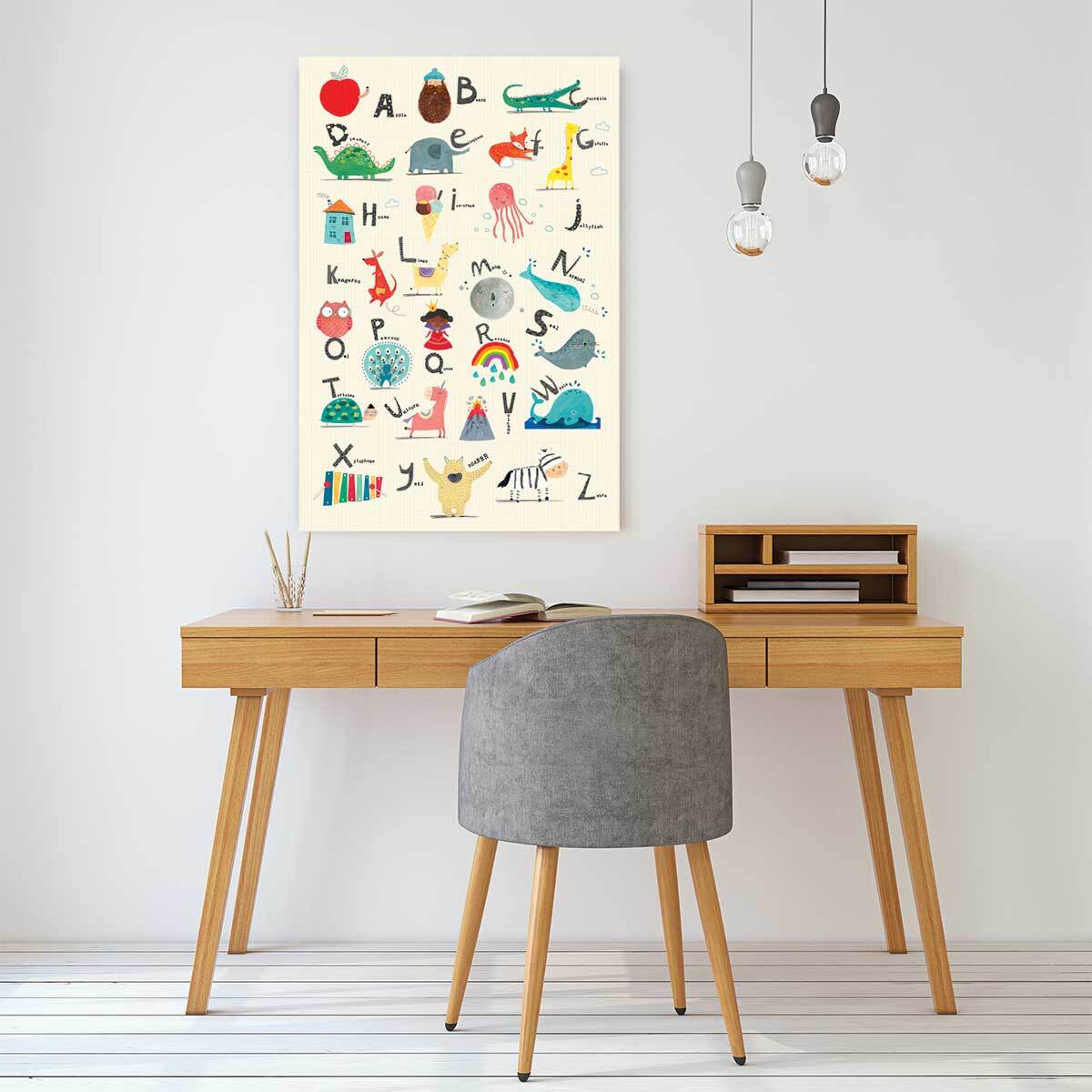 Tableau enfant alphabet enfant  Toile imprimée