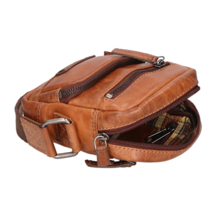 Borsa a tracolla unisex In Vera pelle Made in Italy 17x17x3 cm
