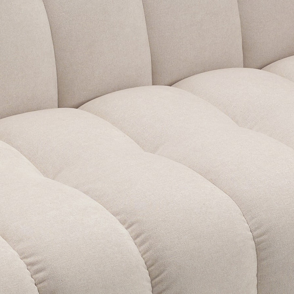 Canapé capitonné 3 places en tissu chenille - CESTER