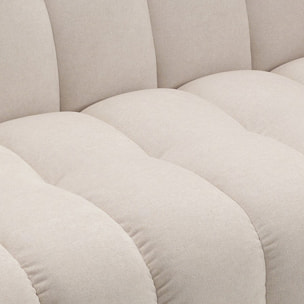 Canapé capitonné 3 places en tissu chenille - CESTER
