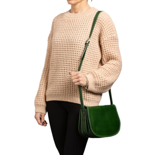 Borsa a tracolla  da donna In Vera pelle Made in Italy 24x17x11 cm