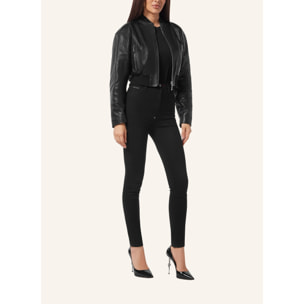 PHILIPP PLEIN Leather Bomber SIGNATURE