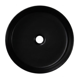 Vasque a poser ronde 36 cm hauteur 12,5 cm sans trop-plein noir mat PixL (CEPX3636BKM)
