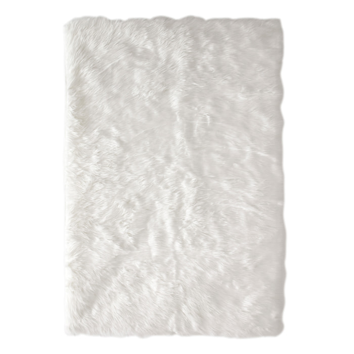 Tapis Imitation Fourrure Ecru 115x170cm
