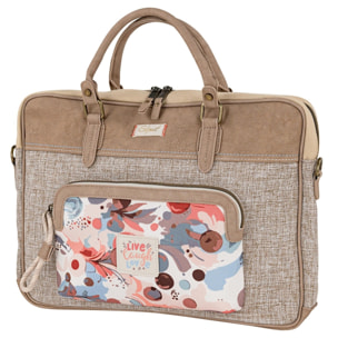 Bolso Maletin Portaordenador Mujer Skpat Leyre Taupe
