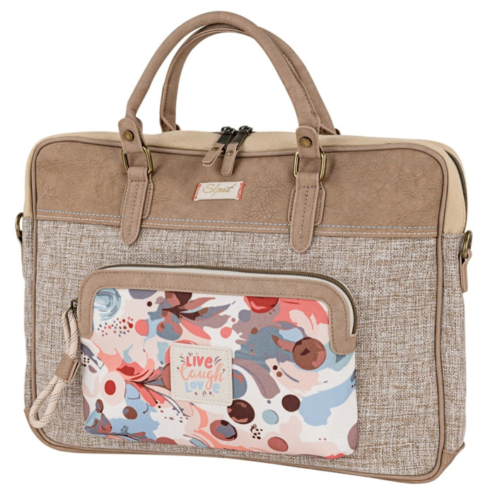 Bolso Maletin Portaordenador Mujer Skpat Leyre Taupe