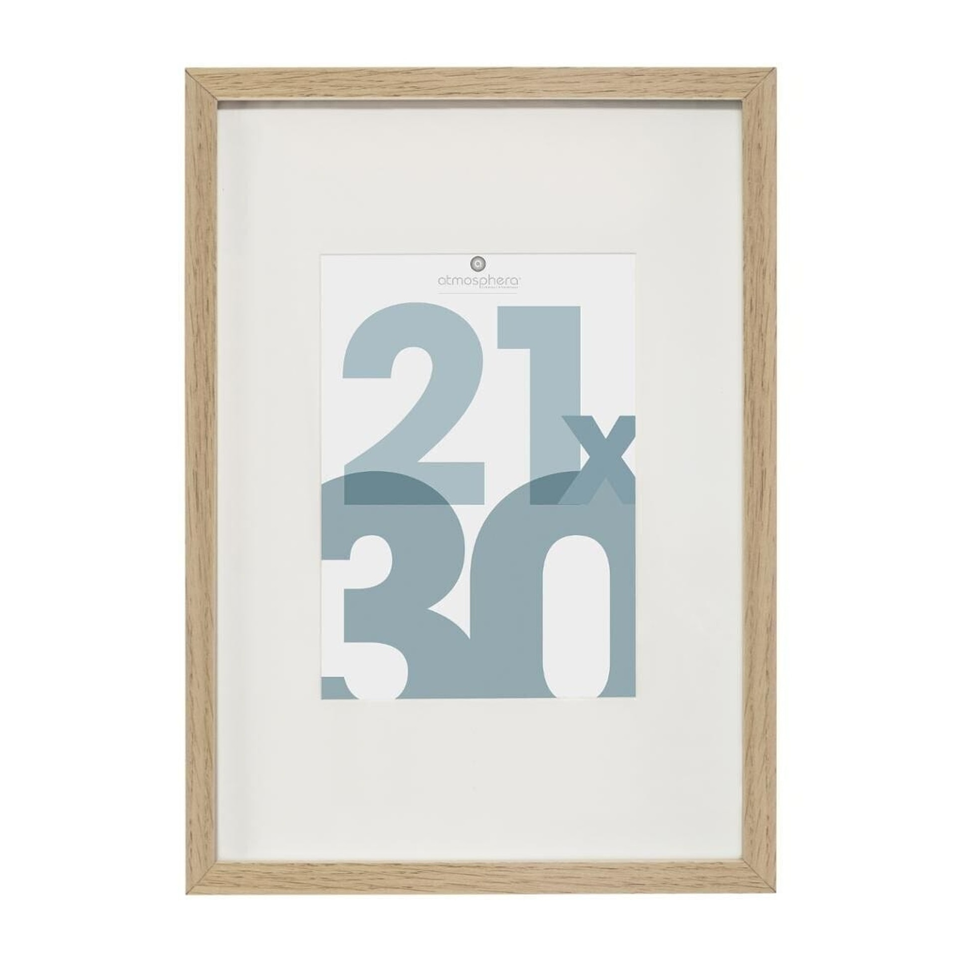 - Marco de fotos de madera natural para fotos de 21 x 30 cm