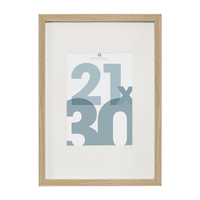 - Marco de fotos de madera natural para fotos de 21 x 30 cm