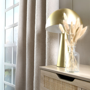 Rideau  - Effet peau lainée ultra doux - Ecru