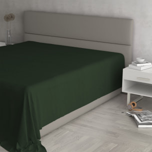 LENZUOLO SOPRA MAX COLOR, 100% Cotone, Tinta Unita, Made in Italy - VERDE OLIVA