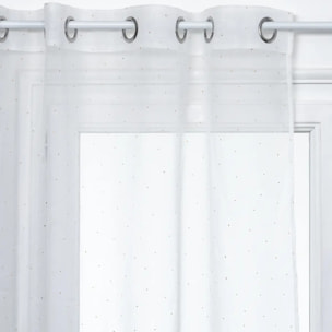 Voilage 3D - blanc et or - 140x240 cm