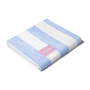 Toalla Estampado Rayas Old Money Jacquard Velour Beach Towel Azul Cielo / Blanco D.Franklin