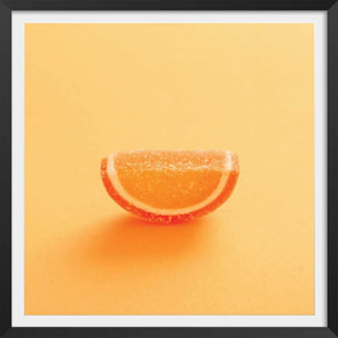 Affiche cuisine bonbon à l'orange Affiche sous cadre noir